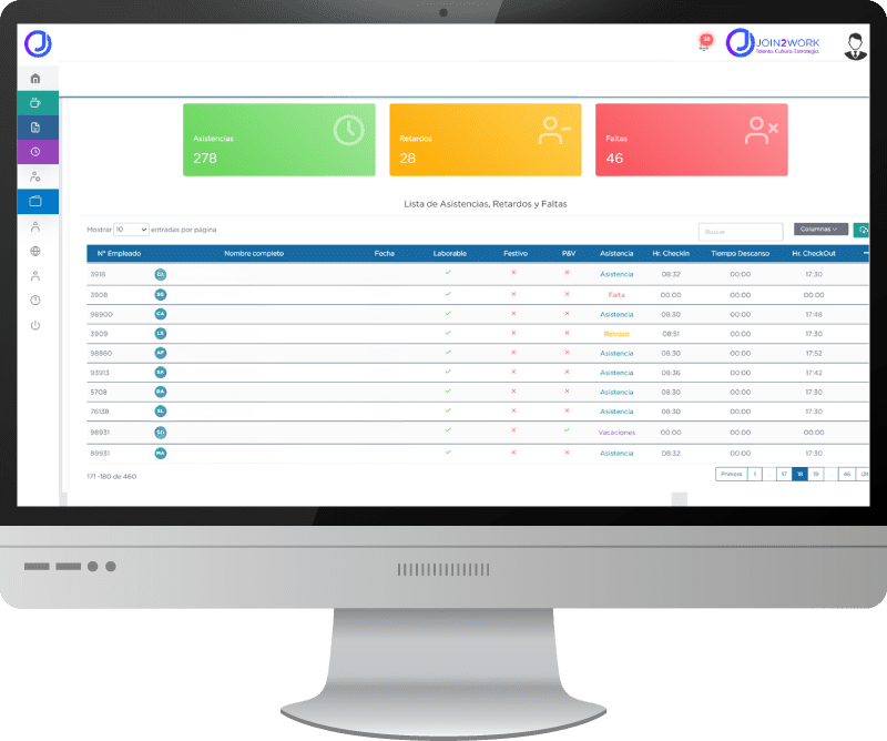 Join2HR es el módulo de gestión de Recursos Humanos de Join2Work que centraliza personas, procesos y datos para profesionalizar la gestión del talento y mejorar la experiencia del colaborador